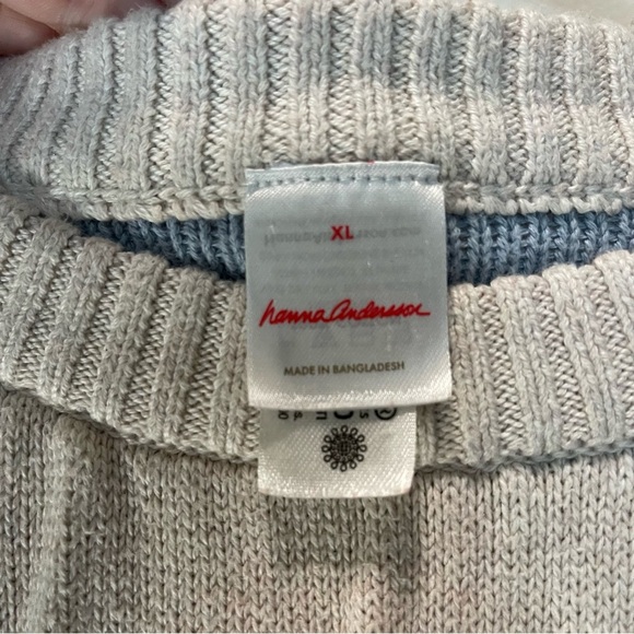 Hanna Andersson Festive Cream Sweater 100% Cotton - Picture 3 of 3